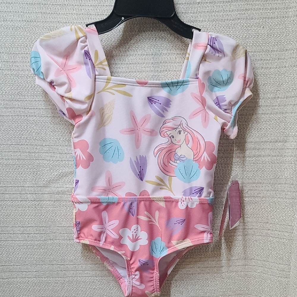 Pink Floral Kids Swimsuit - Picture 1 of 11